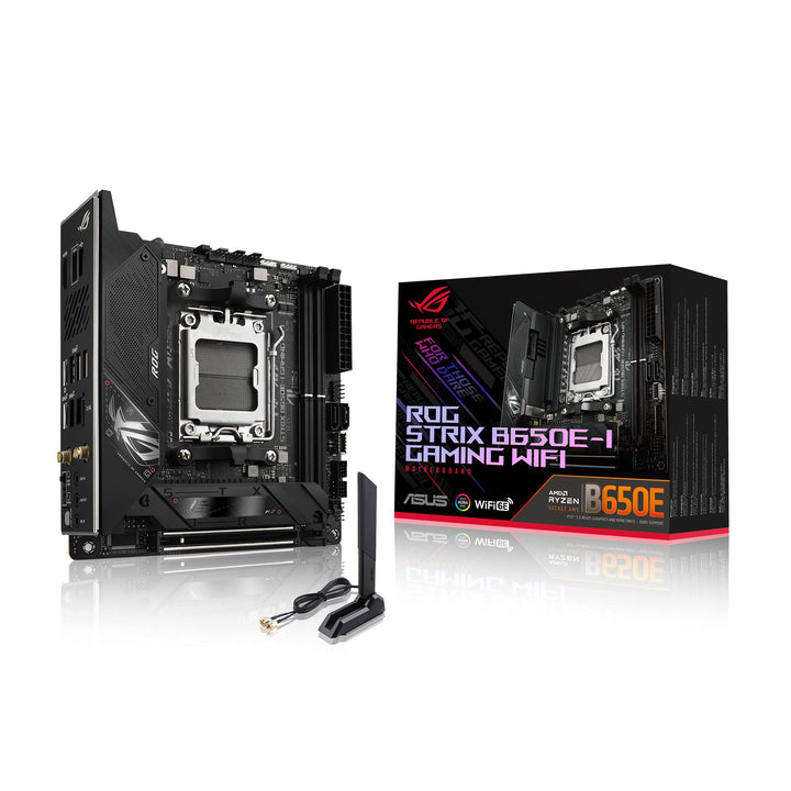 ASUS ROG STRIX B650E-I GAMING WIFI Mainboard Sockel AMD AM5 (Ryzen 7000, Mini-ITX, DDR5 Speicher, 10