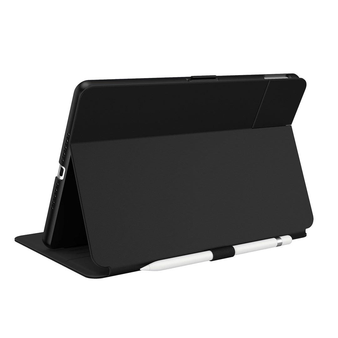 Speck-Produkte Balance Folio iPad (2019-2021) Schutzhülle und Ständer, Schwarz/Schwarz, Schwarz