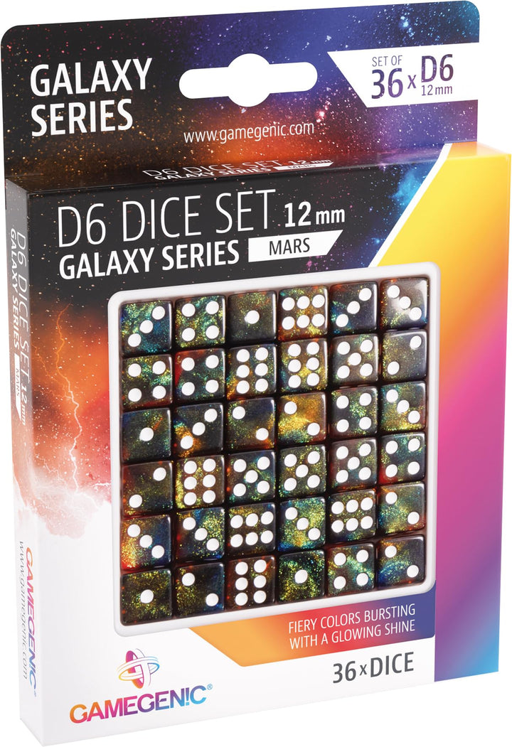 Gamegenic, Galaxy Series - Mars - D6 Dice Set 12 mm, Mars