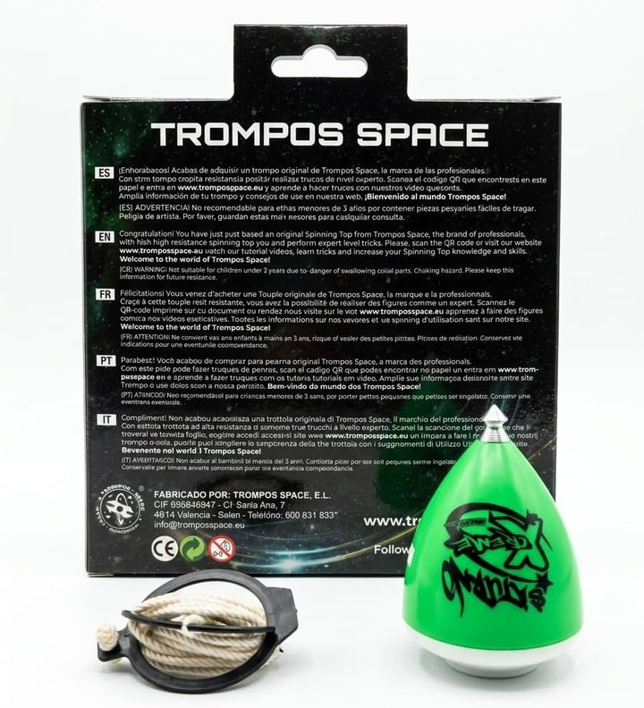 trompos space - Saturn XT Roller Gerardo Montero und Javi De Maria Kreisel, Grün, Medium (SXRVCU)