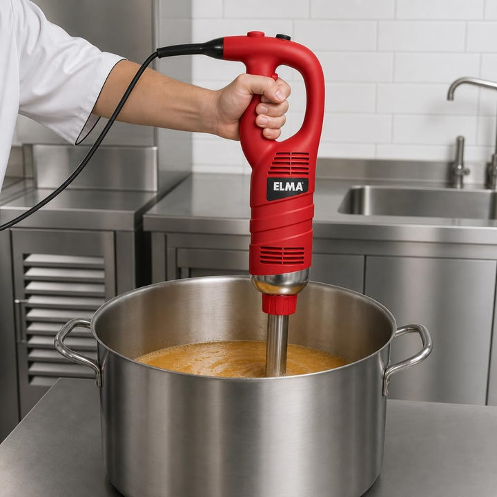 ELMA Professioneller Stabmixer 450W, 30 cm Edelstahl-Mixstab abnehmbar | Variable Geschwindigkeit 60