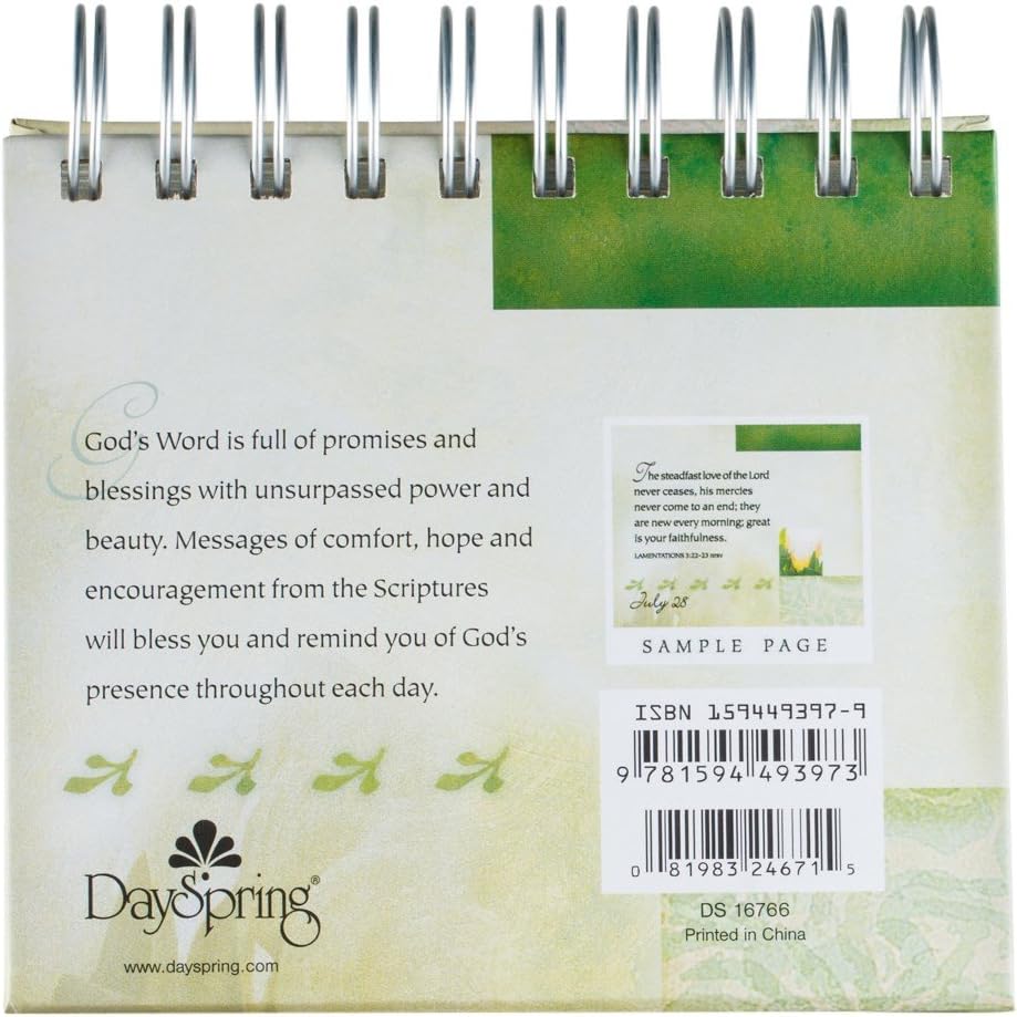 DaySpring Flip-Kalender – Versprechen und Segen – 16766, grün, Grün