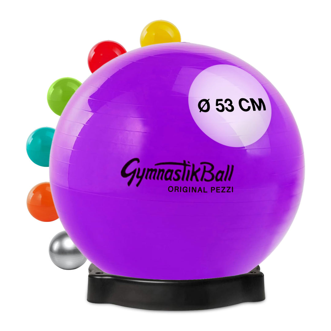 PEZZI Original Pezziball Standard m. Ballschale Sitzball 53cm Violett, 53cm Violett
