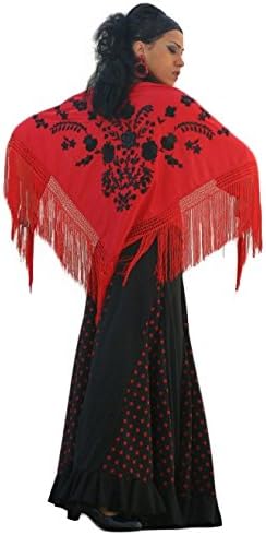 La Senorita Damen #34 Mode-Schal (1er Pack) Einheitsgrösse Rot Schwarz, Einheitsgröße Rot