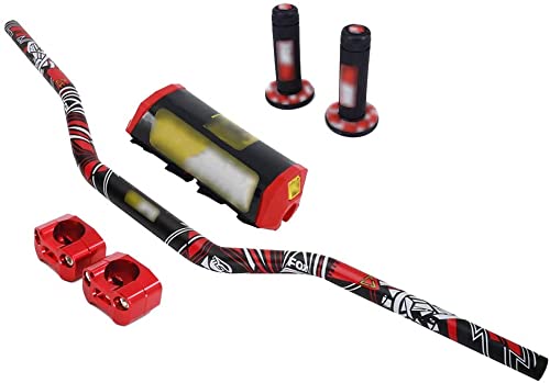 Motorrad Lenker 28mm Zoll 1 1/8 Fat Bar + Dirt Bike Griffe + Lenkerpolster + Lenker Riser für CR CRF