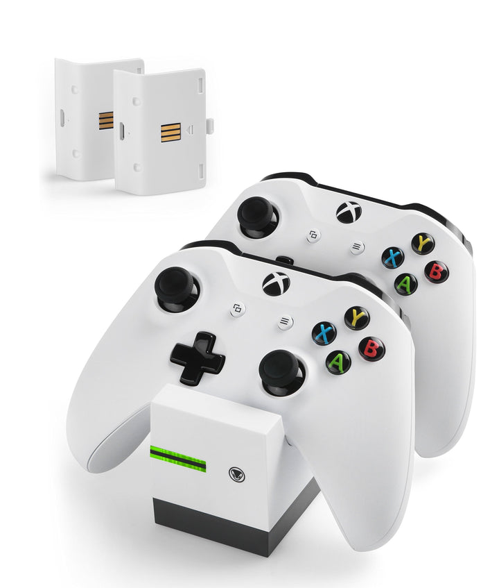 snakebyte Xbox One TWIN:CHARGE X - weiss – Ladegerät/Ladestation für Xbox One S/Xbox One X/Xbox One