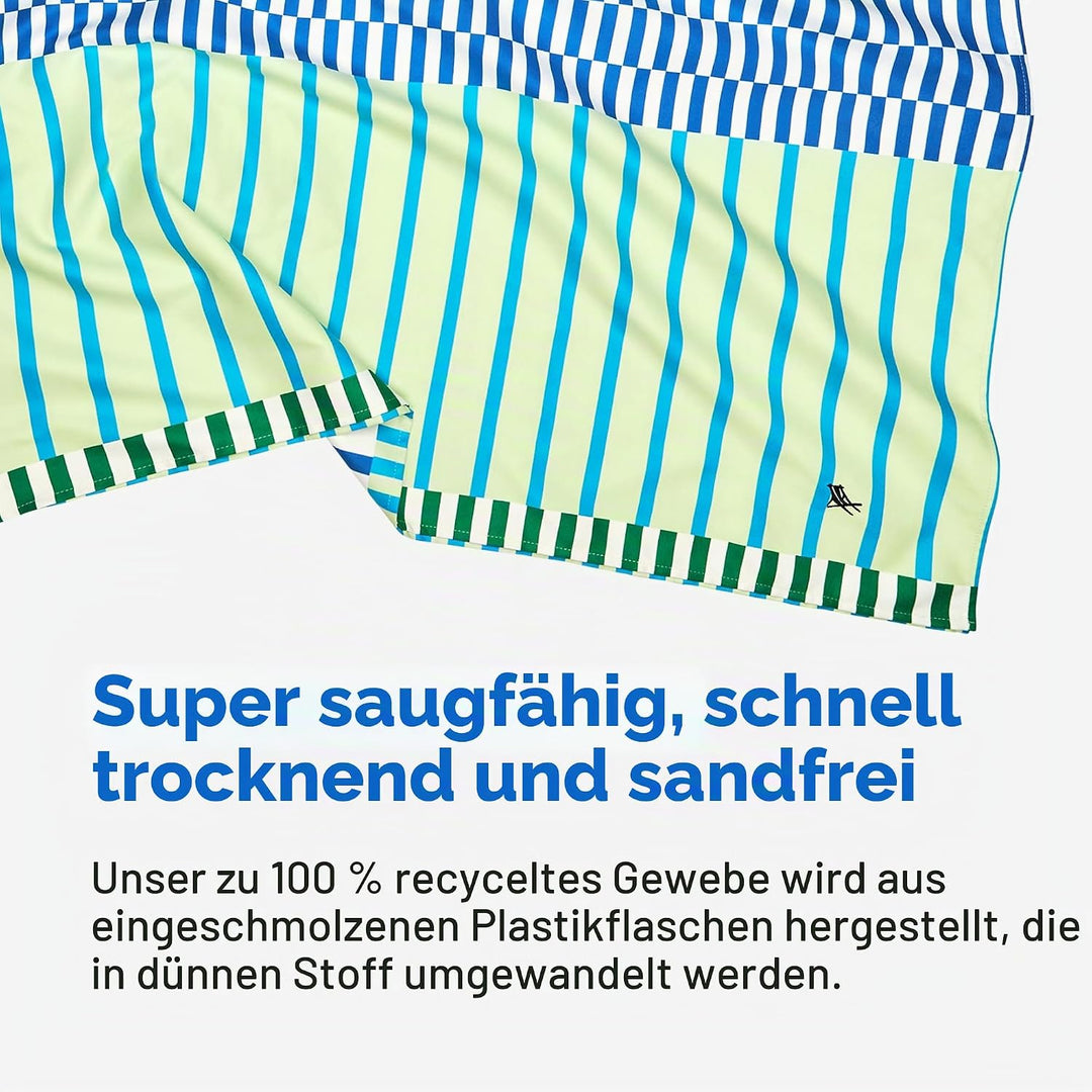 Dock &amp; Bay Strandhandtuch - Super saugfähig, trocknet schnell, ohne Sand - Kompakt, Leicht - 100% Re