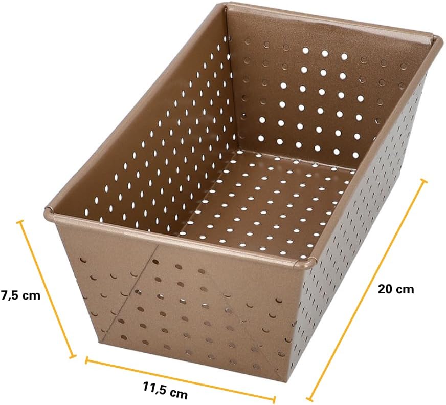 Birkmann, Laib & Seele, perforierte Brotbackform, 20 cm, Backform für kleine Brote, aus bronzefarben