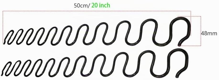 Carkio Sofa-Ersatzfedern,4 Stück 50,8 cm Federn mit 16 Stück S-Clips, 4,0 Draht-Durchmesser,Sofa-Fed