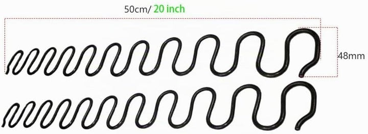 Carkio Sofa-Ersatzfedern,4 Stück 50,8 cm Federn mit 16 Stück S-Clips, 4,0 Draht-Durchmesser,Sofa-Fed
