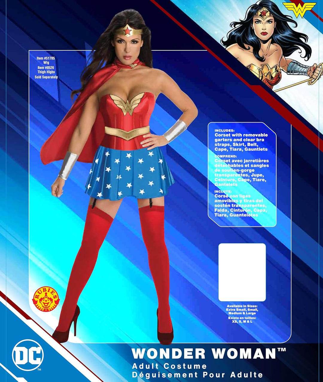 Rubie's Offizielles Wonder Woman Korsett für Damen, Kostüm für Erwachsene, Grösse S, S