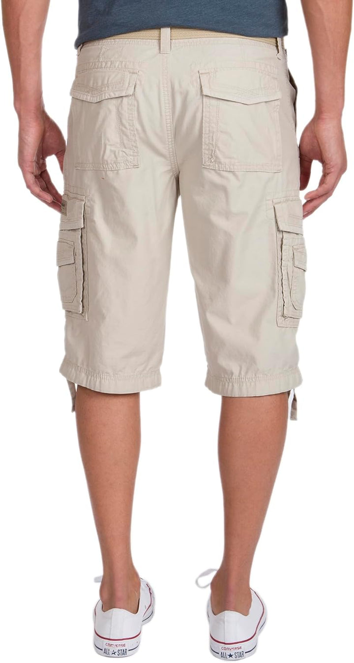 UNIONBAY Herren Cordova Cargo-Shorts mit Gürtel, Reg Grössen Cargohose 30 Sand, 30 Sand