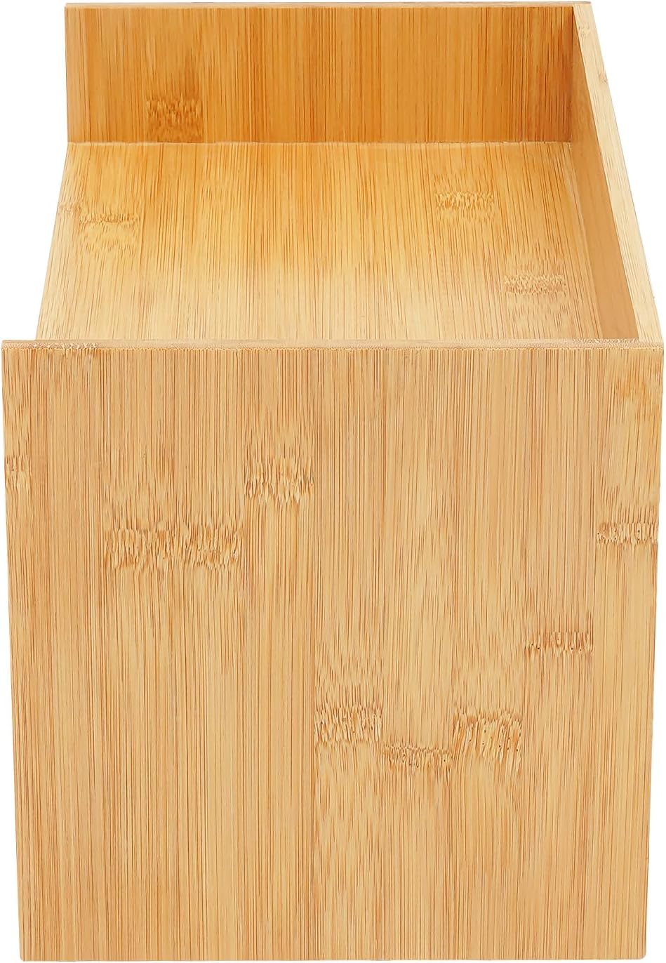 Bambus Schreibtisch Organizer mit 3 Schubladen Naturbambus Aufbewahrungsbox Schubladenbox mit Platzi