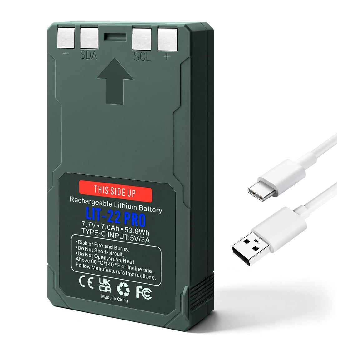 ANTIEE Akku 7000mAh für SPYPOINT LIT-22 Pro, Flex-M/S/G36 Serie | Akku für Flex Dark/S-Dark/Flex-Plu