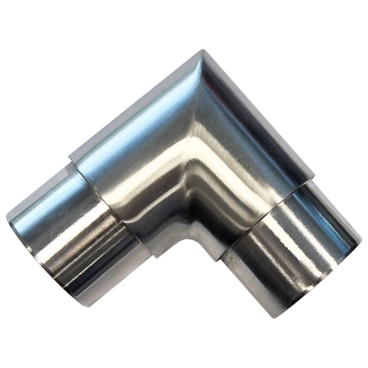 Geländer Eckbogen V2A Bogen 90 Grad Rohr 42,4x2mm Edelstahl Steckfitting Ecke