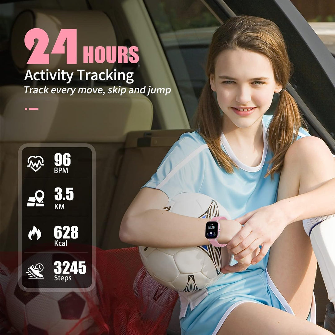 Fitness Tracker für Kinder, IP68 wasserdichter Aktivitäts Tracker, Schrittzähler, Herzfrequenzmesser