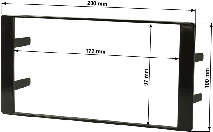 tomzz Audio 2453-004 Doppel DIN Radioblende kompatibel mit Subaru Impreza Forester Piano Lack schwar