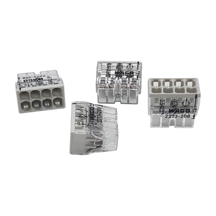 100er Set Wago Verbindungsklemmen 20x 2 Leiter 40x 3 15x 4 15x 5 10x 8 der Serie 2273 von 0,5 bis 2,