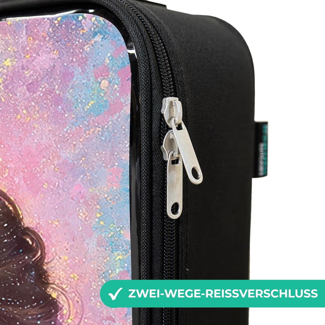 NoBoringSuitcases.com® Kinderkoffer Klein 48x31x19 cm Reisekoffer Kleiner Kinder Koffer mit LED Roll