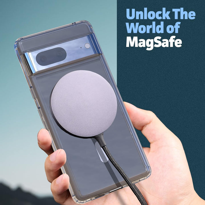 ENCASED Magnetische Schutzhülle für Google Pixel 7 – kompatibel mit MagSafe Laden und Zubehör (trans
