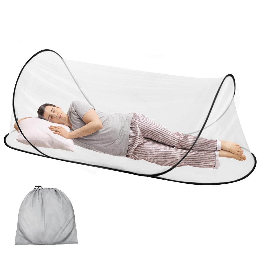Moskitonetz Reise, faltbares Moskitonetz, Pop Up, Reisebett, 200x80x56 cm, für Bettwäsche, Camping
