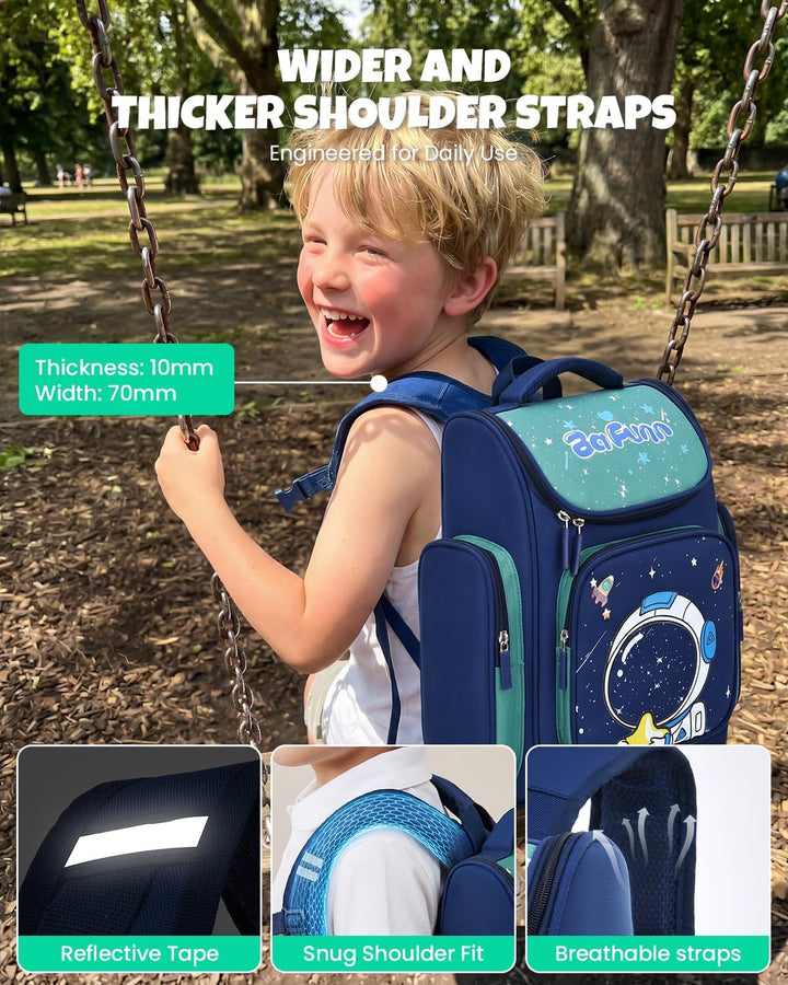 Amythe Schulrucksack Jungen 8-15 Jahre, Wasserdichte Schultasche für 3.-10. Klasse, Kinder Schulranz