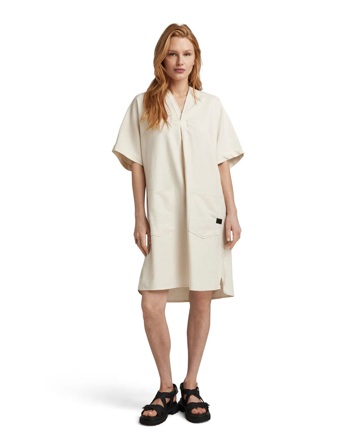 G-STAR RAW Damen Comfy Tunic Kleid Dresses L Beige (Ecru D22873-d299-159), L Beige (Ecru D22873-d299