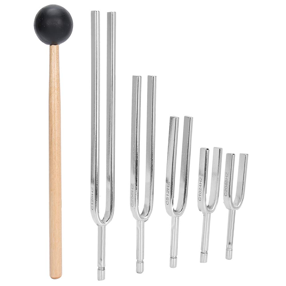Stimmgabel, Stimmgabel-Set, Klangheilungstherapie-Werkzeug Wissenschafts-Kit Stimmgabel-Schläger-Set