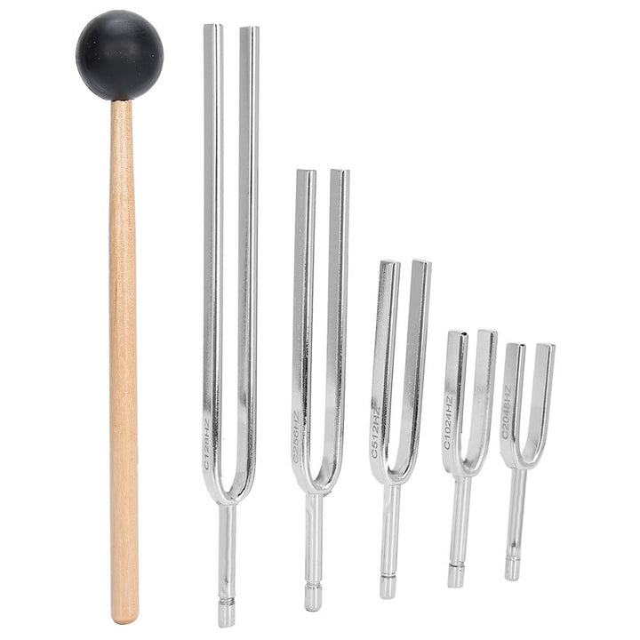 Stimmgabel, Stimmgabel-Set, Klangheilungstherapie-Werkzeug Wissenschafts-Kit Stimmgabel-Schläger-Set