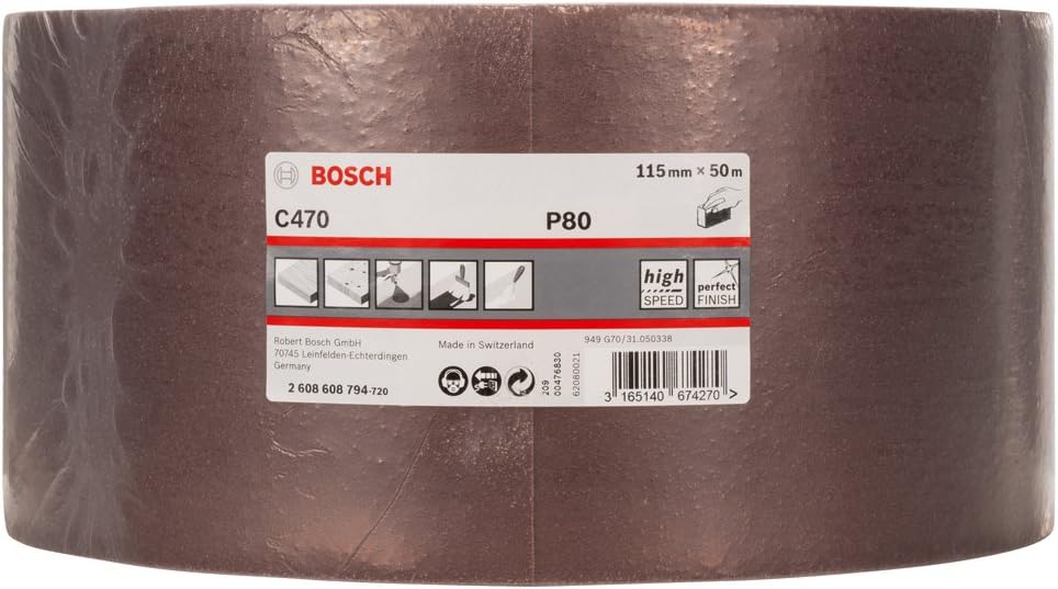 Bosch Schleifblatt J470 Best for Wood+Paint 115x50mm Korn 80, 1 Stk. Körnung 80, Körnung 80