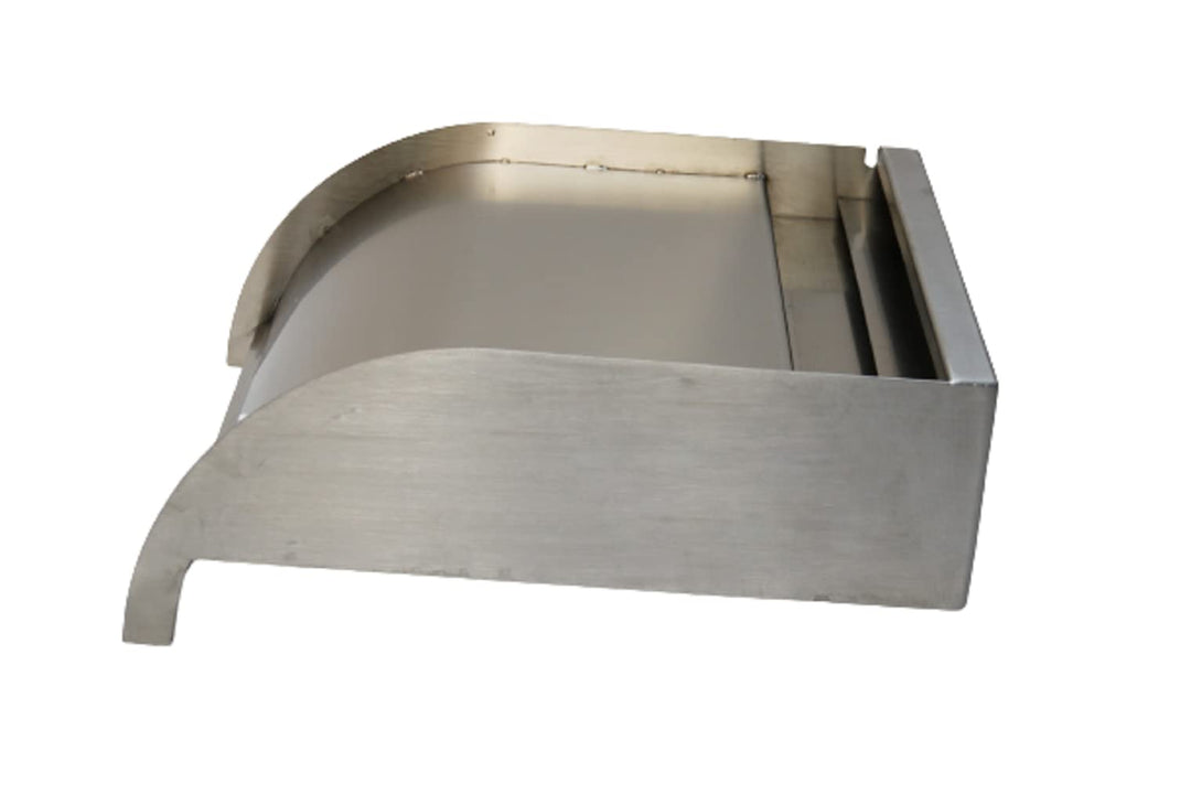 Jürgen Bocker Garten-Ambiente Wasserfall Mambo 60 cm abgerundet Edelstahl matt Geb. mit LED-Beleucht