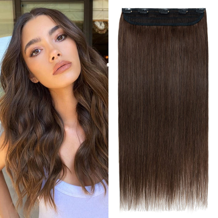 Clip in Extensions Echthaar 1Pc 5 Clips Extensions Echthaar Clip in Weich Natürlich Glatt Haarverlän