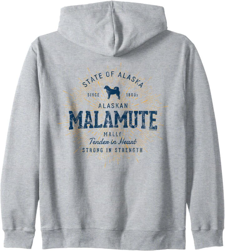 Alaskan Malamute Vintage Alaskan Malamute Kapuzenjacke