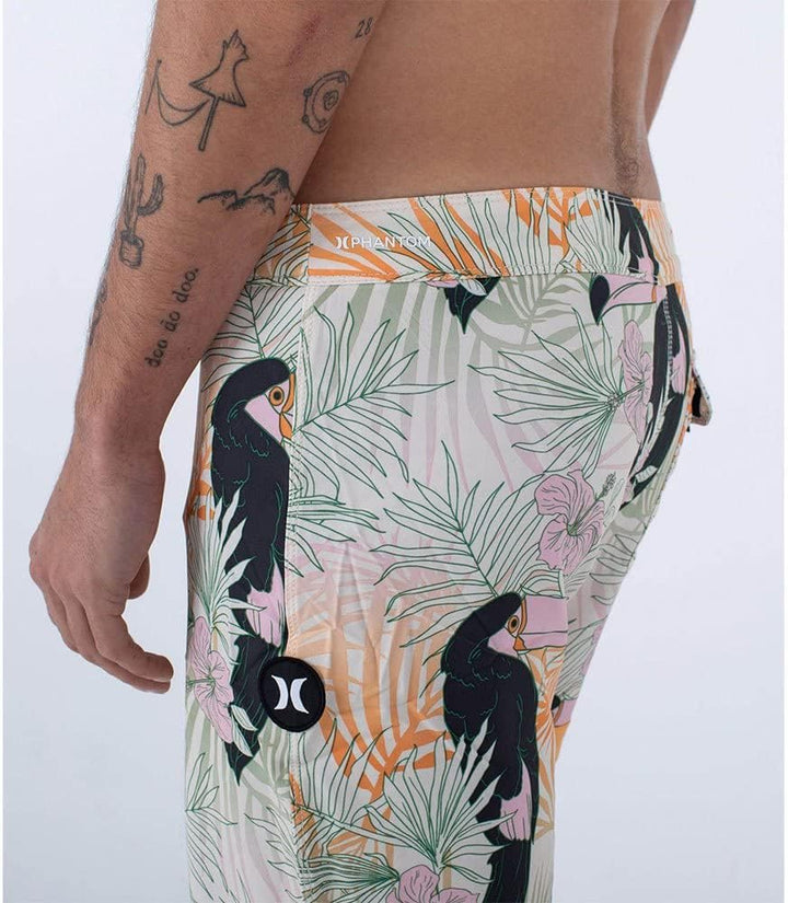 Hurley Herren Phantom-eco Block Party 18' Badeshorts für Herren 28 Barely Knochen, 28 Barely Knochen