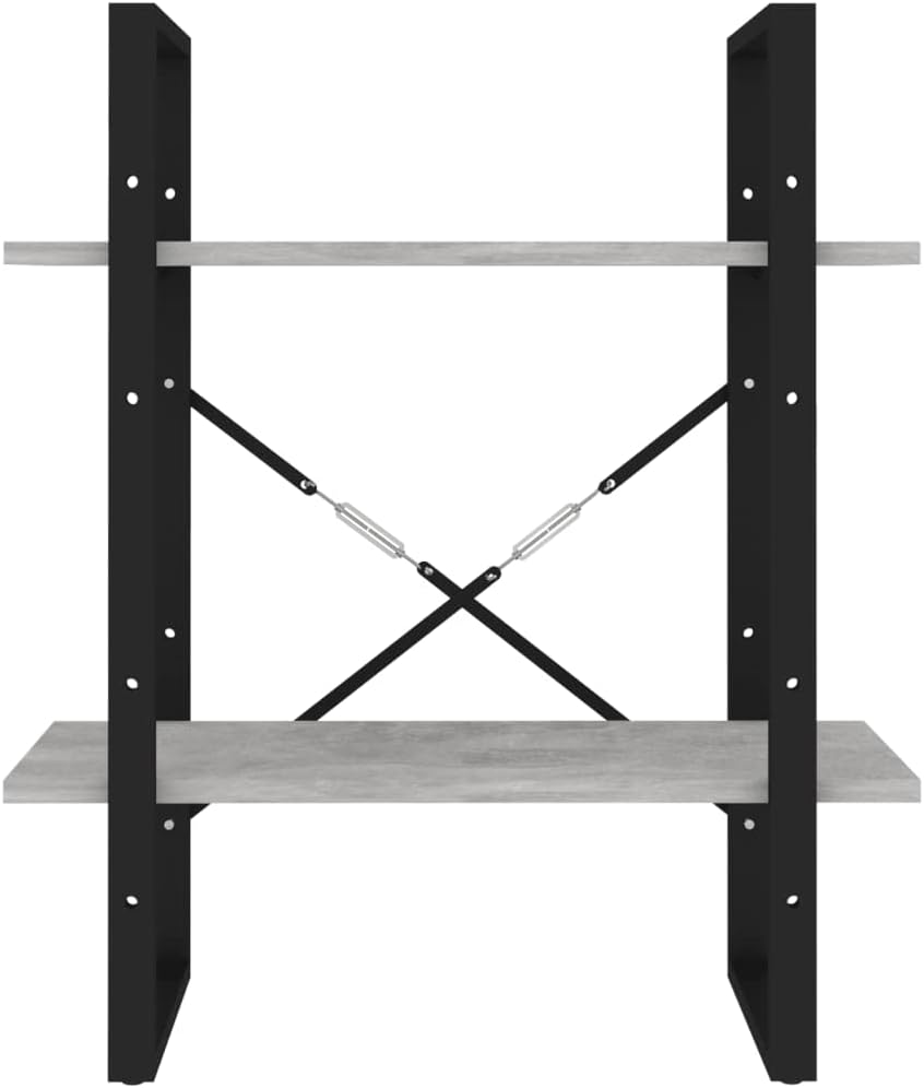 homiuse Metallregal Betongrau Leiterregal 60x30x70 cm BüCherregal KüChenregal Wand Kinder BüCherrega