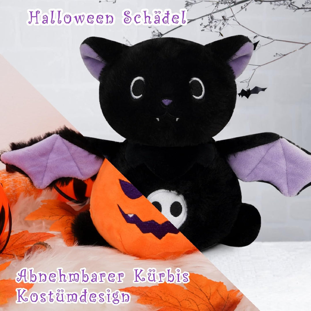 MUFEIRUO Halloween Fledermaus Plüsch,Halloween Fledermaus Plüschtiere,Halloween Kürbis Plüsch,Hallow