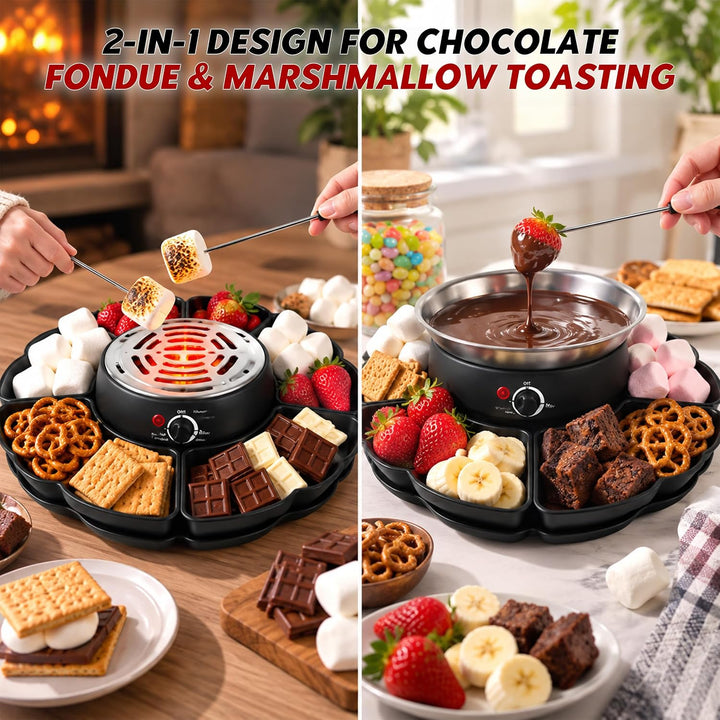 2-in-1 Schokoladenfondue, Schokofondue Set
