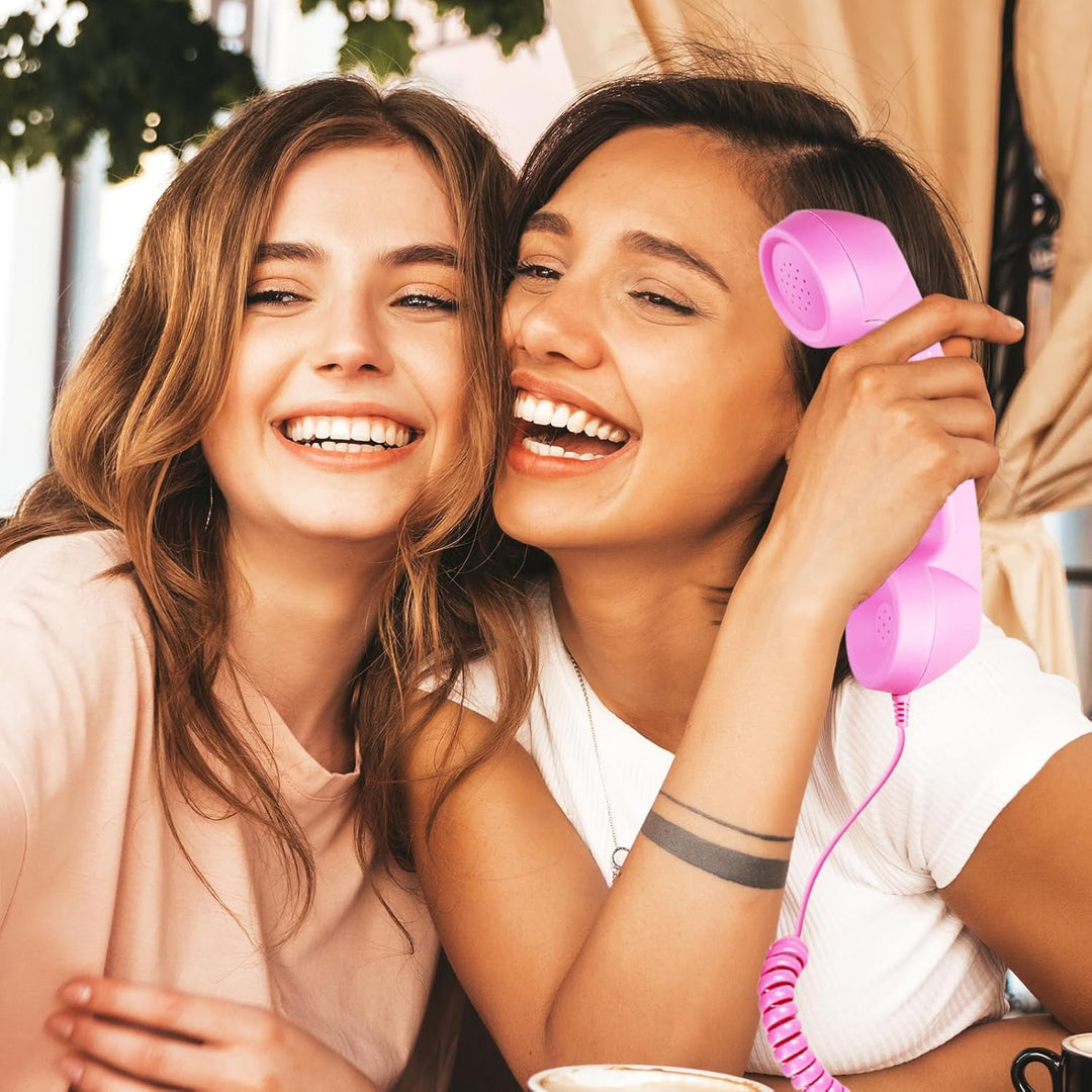 Retro 3,5-mm-Telefonhörer, kabellose Empfänger Kopfhörer für Handy Tablet Laptop Headset mit bequeme