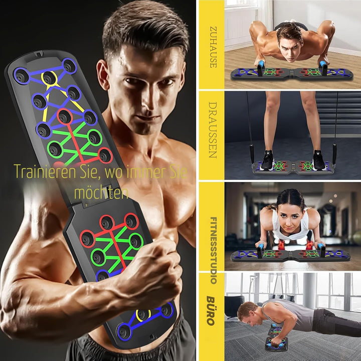 Push Up Board, 26-in-1 Multifunktions-Liegestützbrett Übungsgerät für den Heimgebrauch, System Fitne