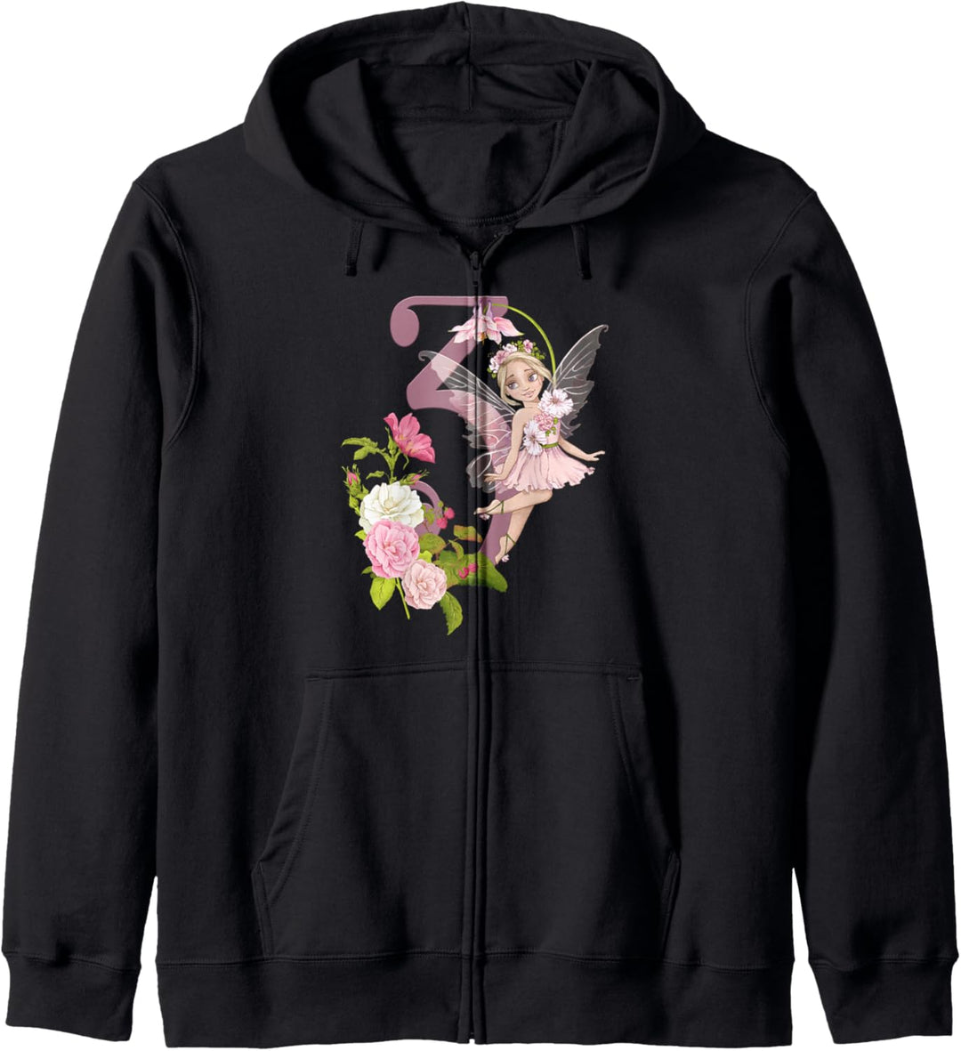 3. Geburtstag Fee Blondes Mädchen Pfirsich Feenfeen Kapuzenjacke