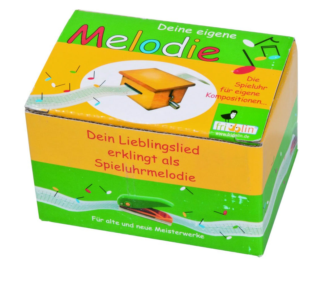 Fridolin 59480 Spieluhr mit Lochstreifen aus Holz, blau
