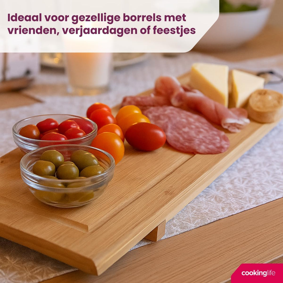 Cookinglife Servierbrett XL - Bambus - 88 x 26 cm, 88 x 26 cm
