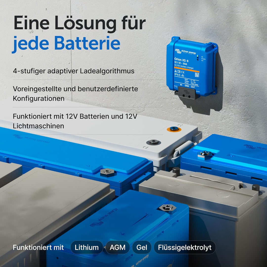 Victron Energy Orion XS Smart DC to DC Ladegerät 12/12 50A (700W) - Erweiterter Batterieschutz 12/12