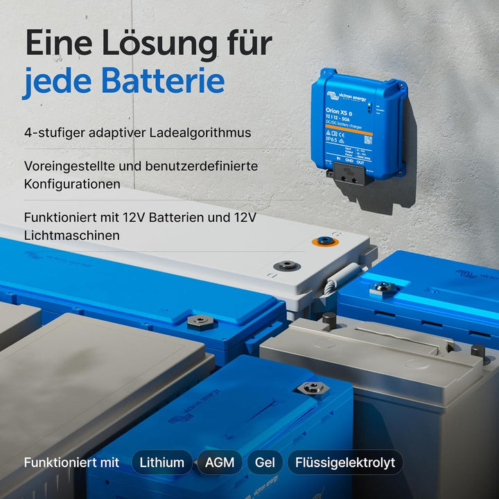 Victron Energy Orion XS Smart DC to DC Ladegerät 12/12 50A (700W) - Erweiterter Batterieschutz 12/12