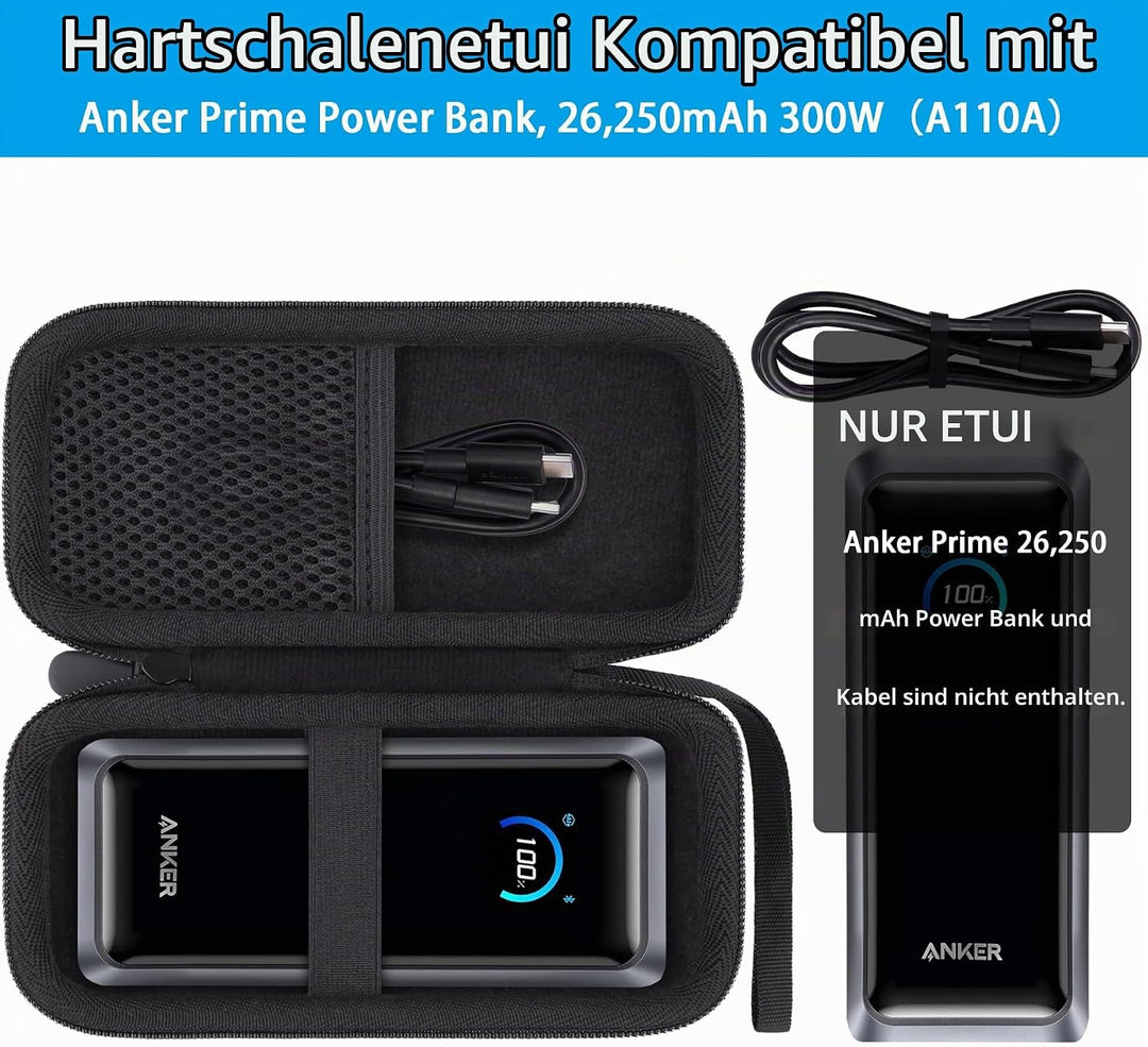 Khanka Tasche für Anker Prime 26,250mAh Power Bank (300W), Aufbewahrungs-und Reisetasche für Anker P