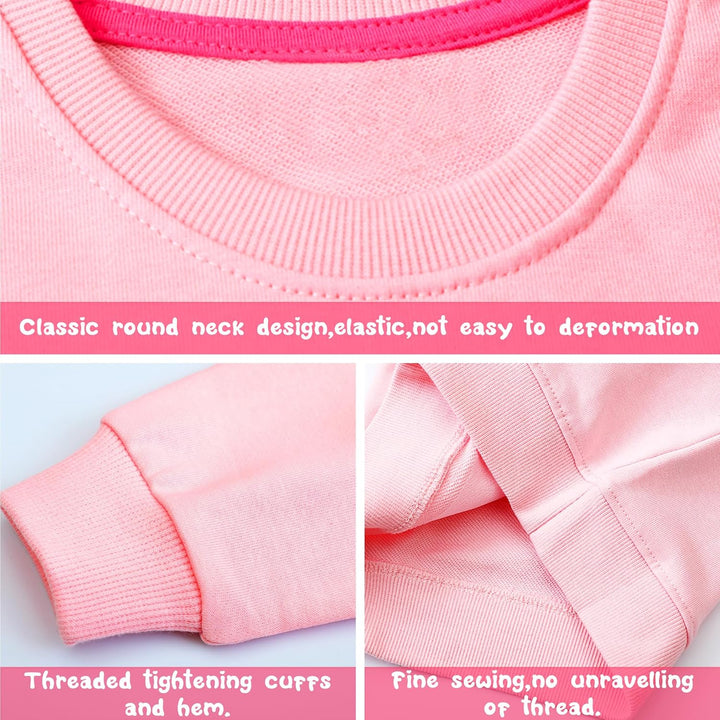 Sweatshirt Kinder Mädchen Regenbogen Einhorn Sweatshirt Pullover Sport Grau Rosa Langarm Warm Baumwo