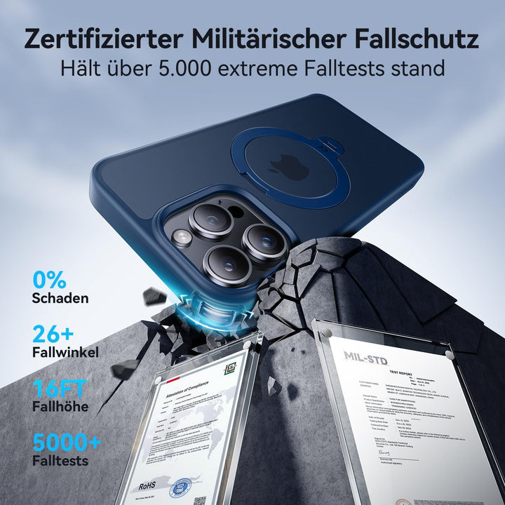 CASEKOO 360° MagicStand (Pro-Version) für iPhone 13 Pro Hülle für MagSafe [Unsichtbarer Ständer] [Mi