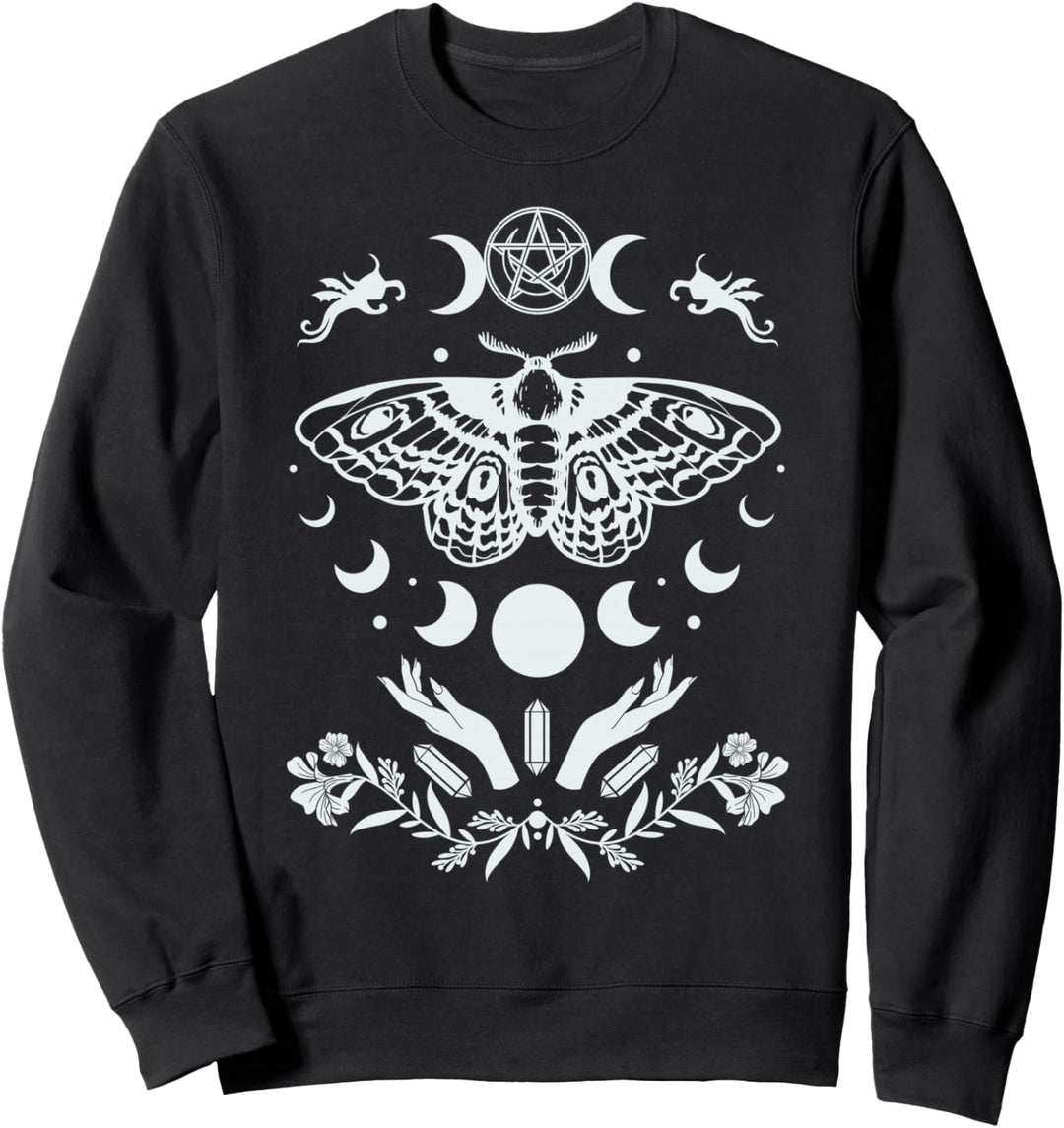 Dark Academia Aesthetic Celestial Mystic Wiccan Todesmotte Sweatshirt