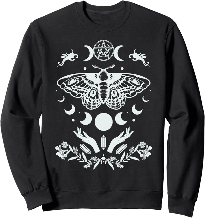Dark Academia Aesthetic Celestial Mystic Wiccan Todesmotte Sweatshirt