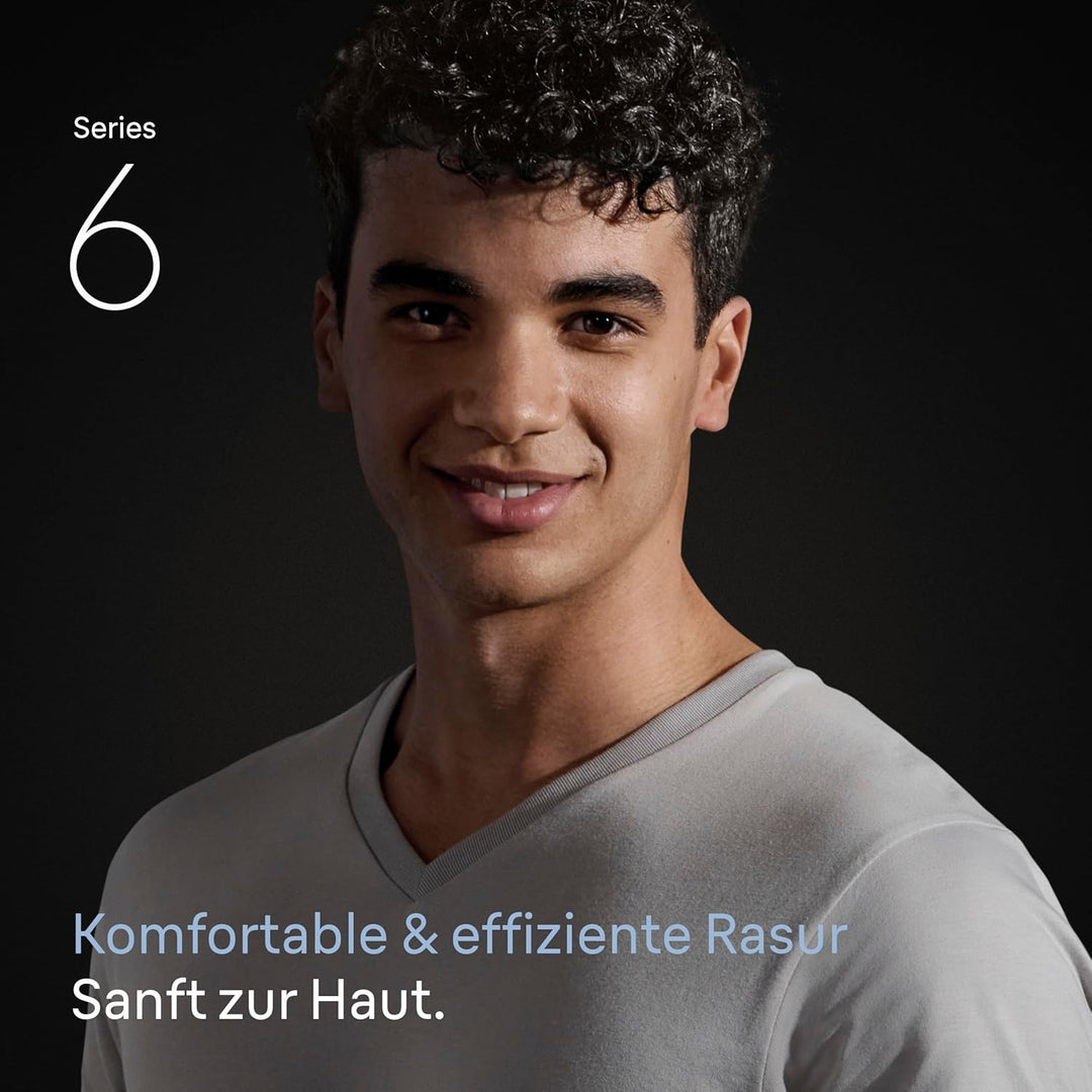 Braun Series 6 Elektrorasierer Herren, Rasierapparat mit 60 Min. Akkulaufzeit, Präzisionstrimmer-Auf
